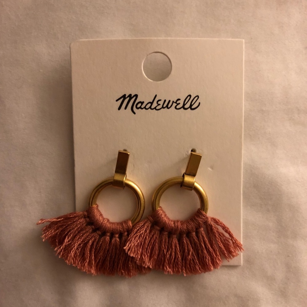 MADEWELL FRINGE EARRINGS (never worn)
